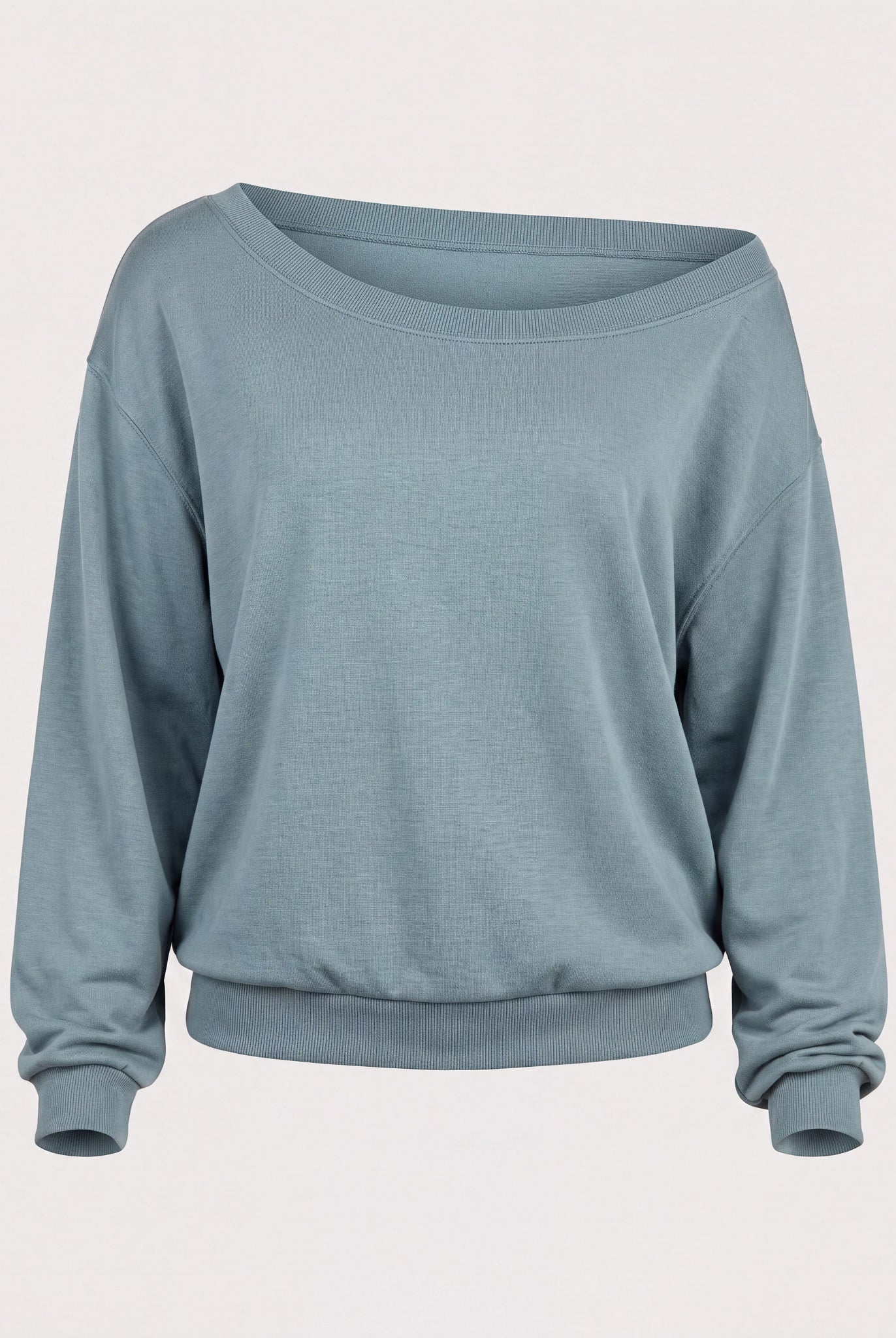 Goblin Blue $|& SEAS Brooksville One Shoulder Sweatshirt - Hanger Detail
