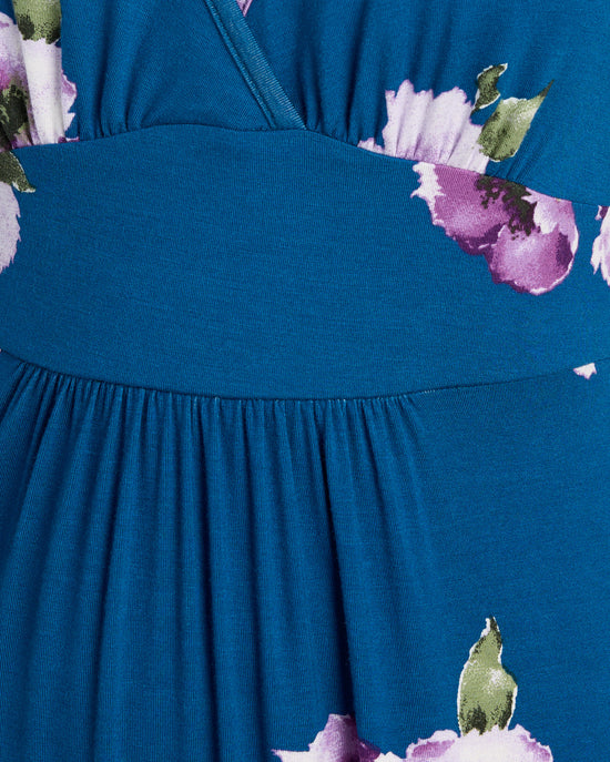 Teal Violet $|& Loveappella Floral V-Neck Knit Maxi - SOF Detail
