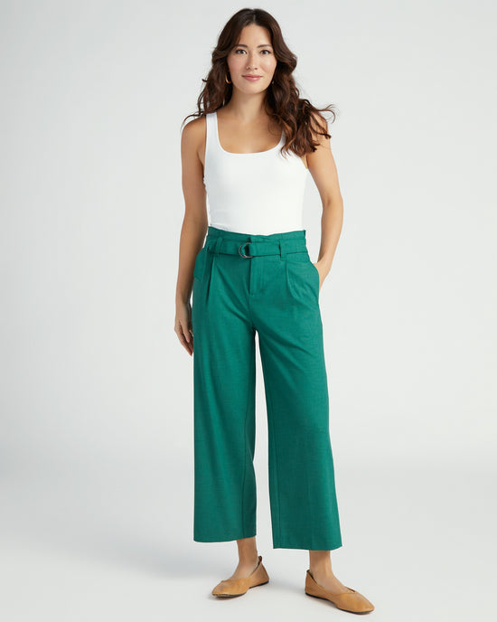 Serpentine $|& Liverpool Belted Paperbag Wide Leg Crop - SOF Full Front
