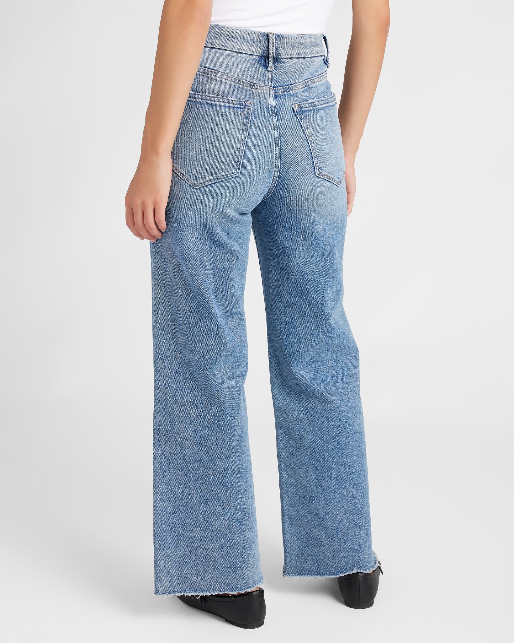Wide Moon $|& Mica Denim Super High Rise Wide Leg Jeans - SOF Back