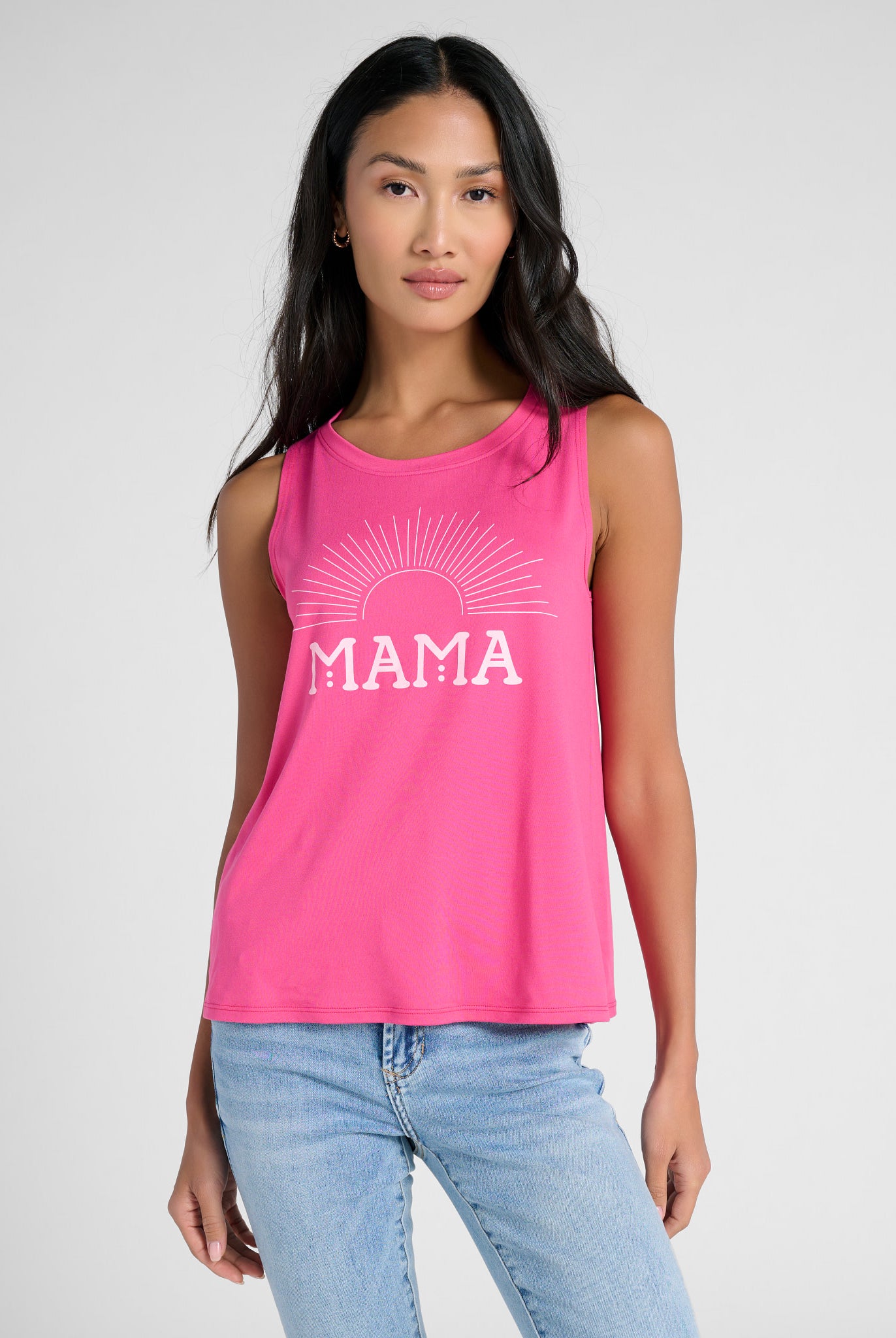 Clay Red $|& Herizon Mama Graphic Tank - SOF Front