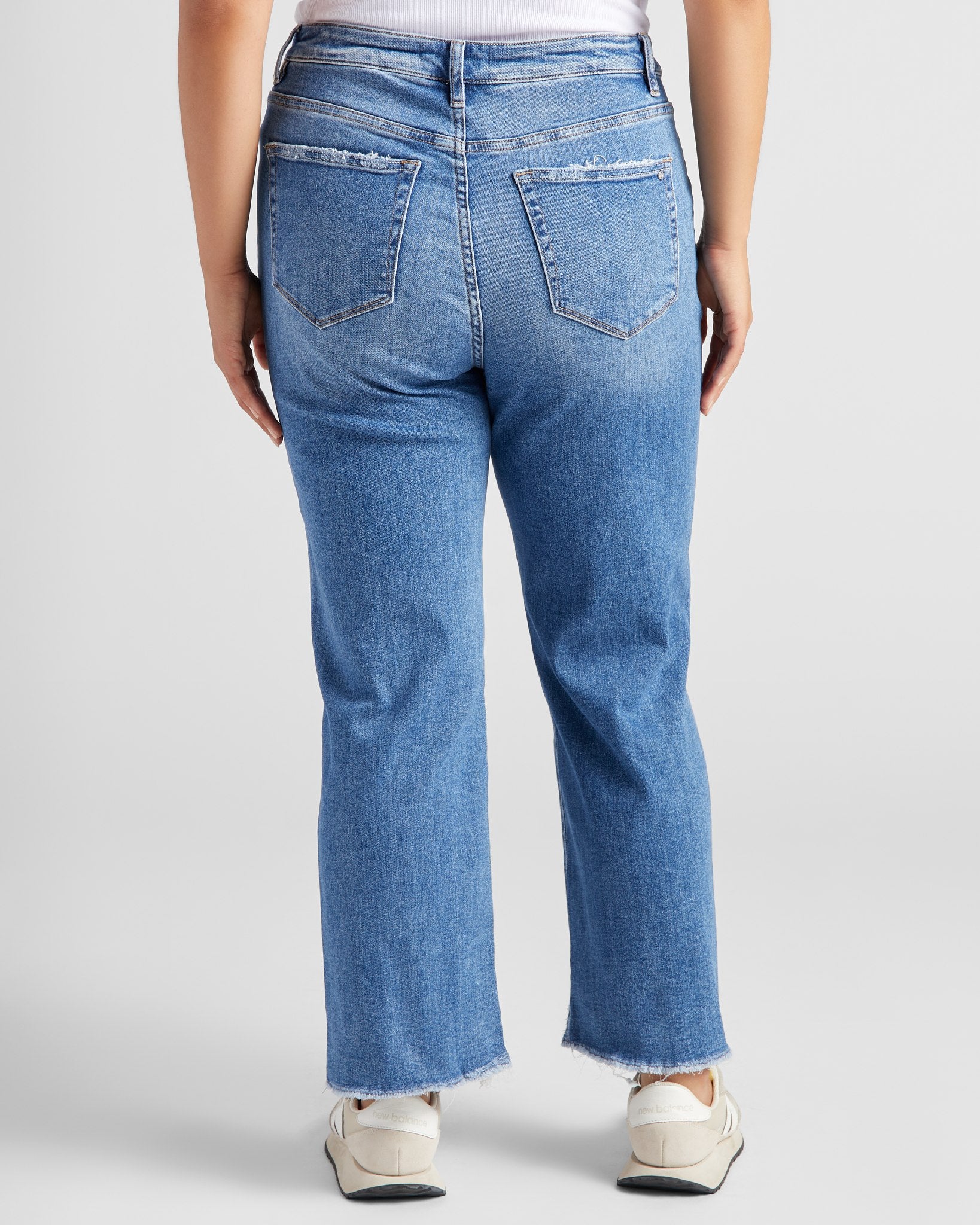 Bleue $|& Mica Denim Super High Rise Straight Leg Jeans - SOF Back