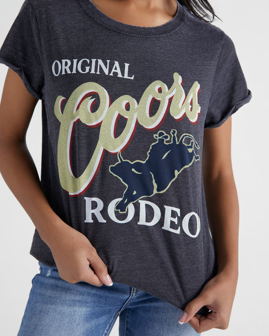 Black $|& Recycled Karma Original Coors Rodeo Graphic Tee - SOF Detail