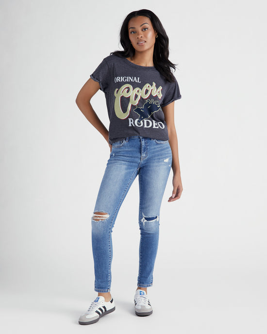 Black $|& Recycled Karma Original Coors Rodeo Graphic Tee - SOF Full Front