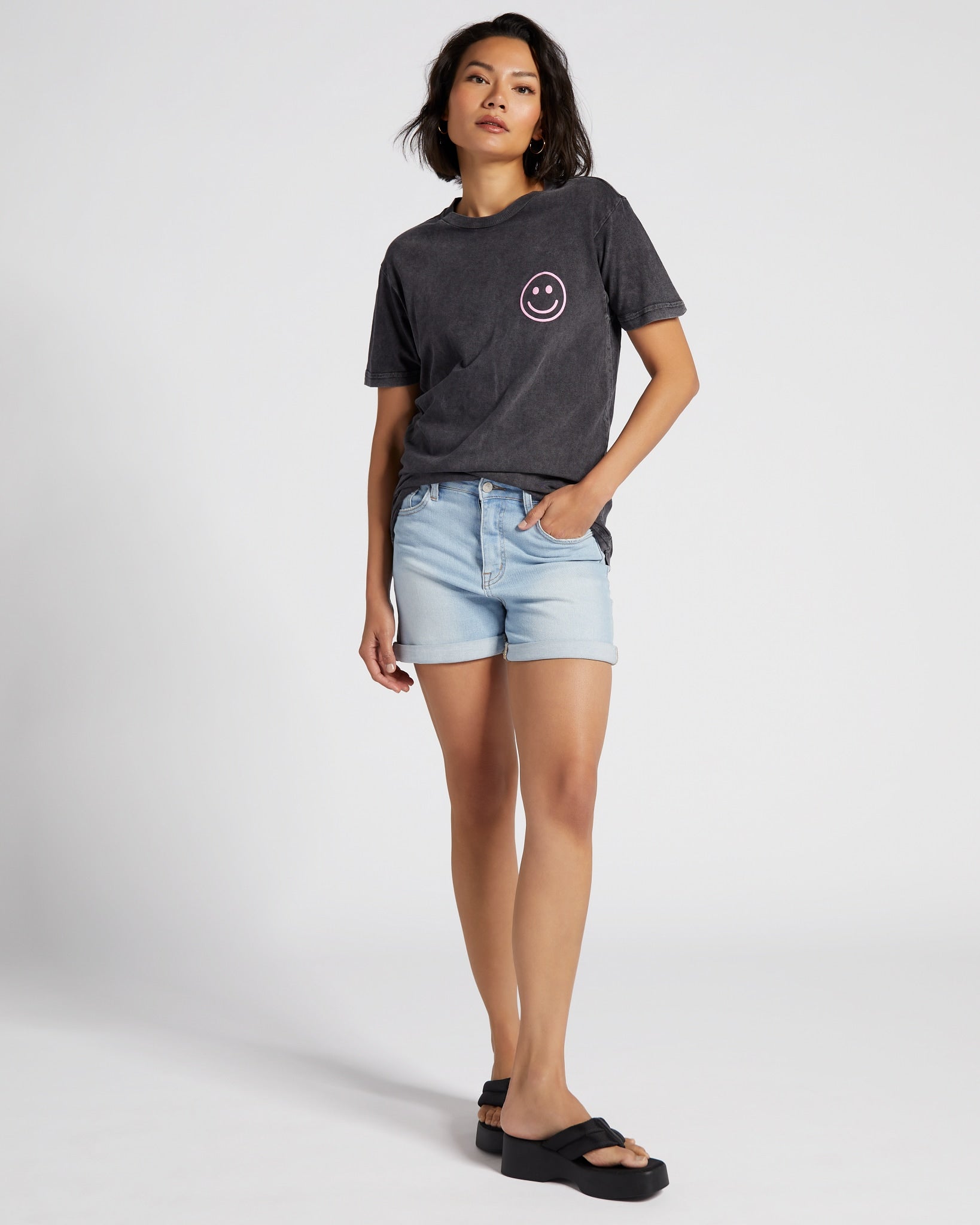 Vintage Black $|& Lulusimon Not Drinking Alone Oversized Vintage Tee - SOF Full Front