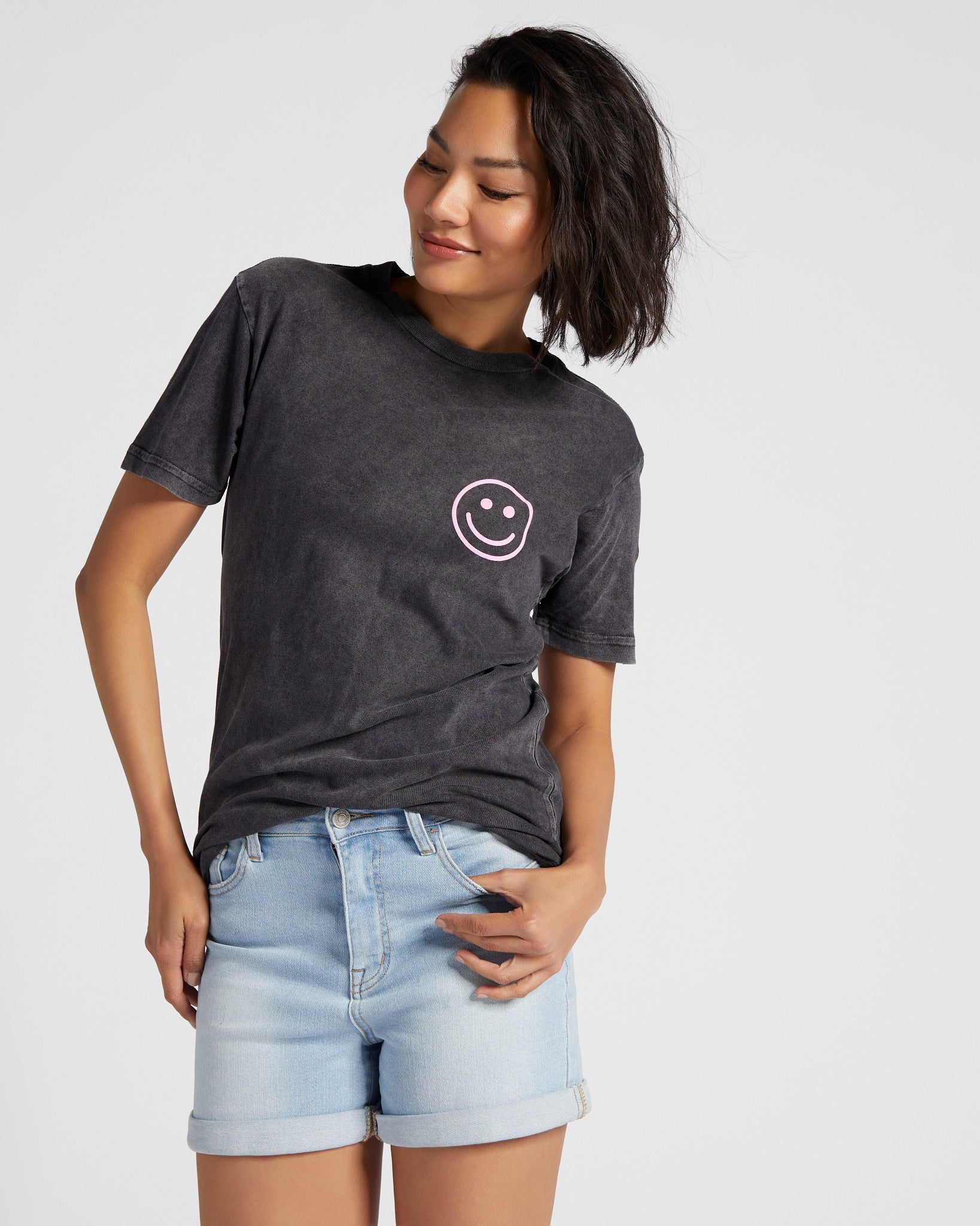 Vintage Black $|& Lulusimon Not Drinking Alone Oversized Vintage Tee - SOF Front