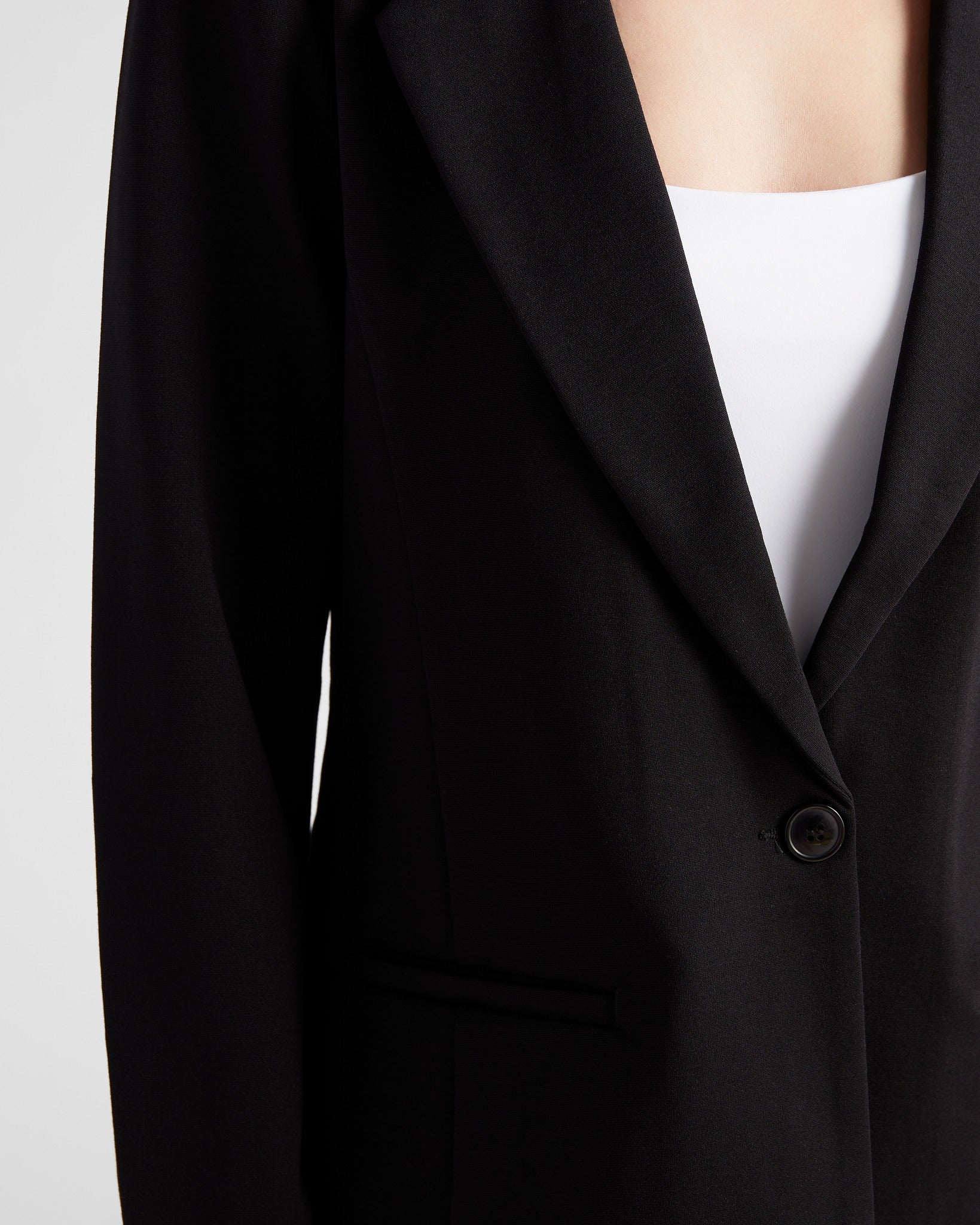 Black $|& Liverpool Fitted Blazer - SOF Detail
