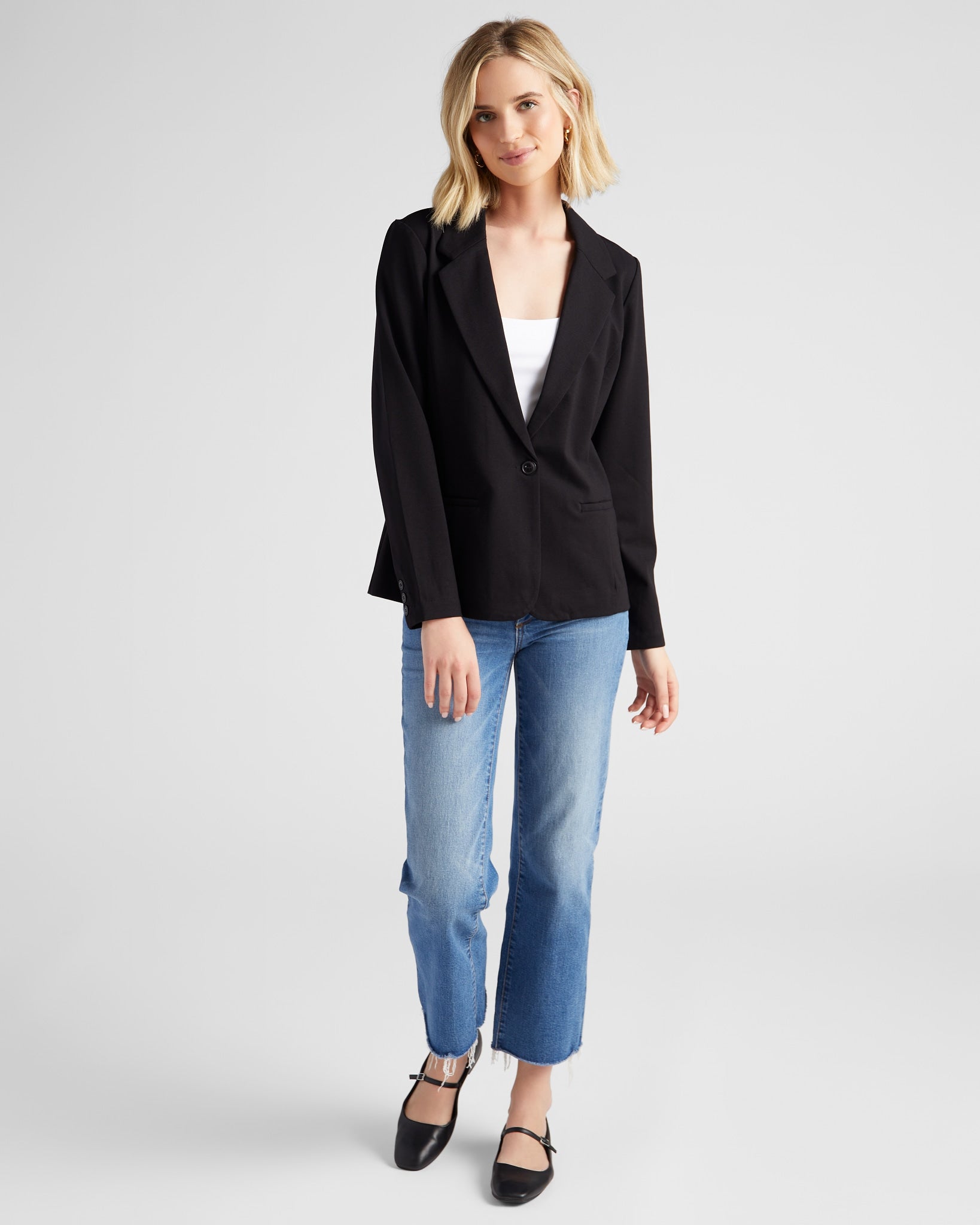 Black $|& Liverpool Fitted Blazer - SOF Full Front