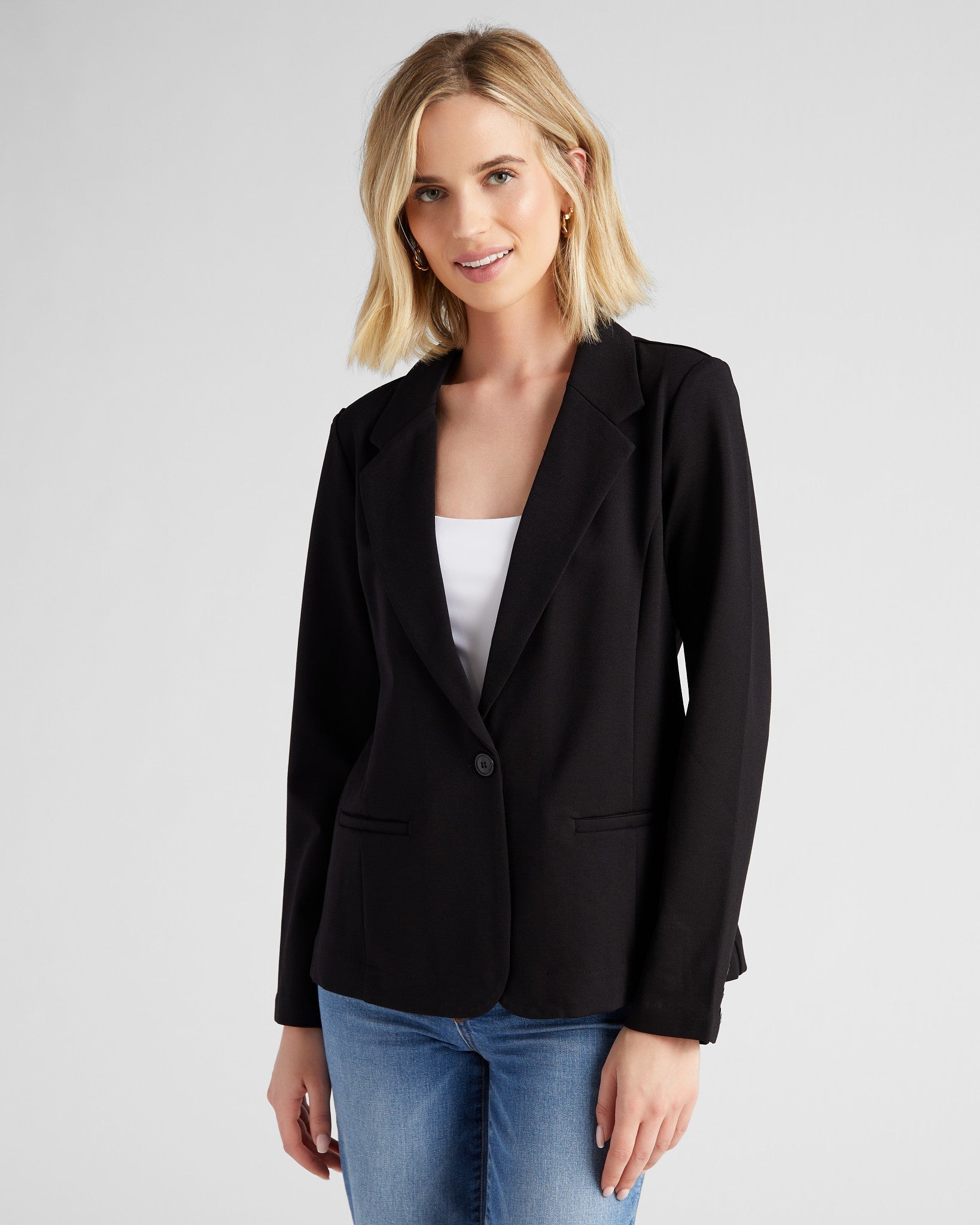 Black $|& Liverpool Fitted Blazer - SOF Front