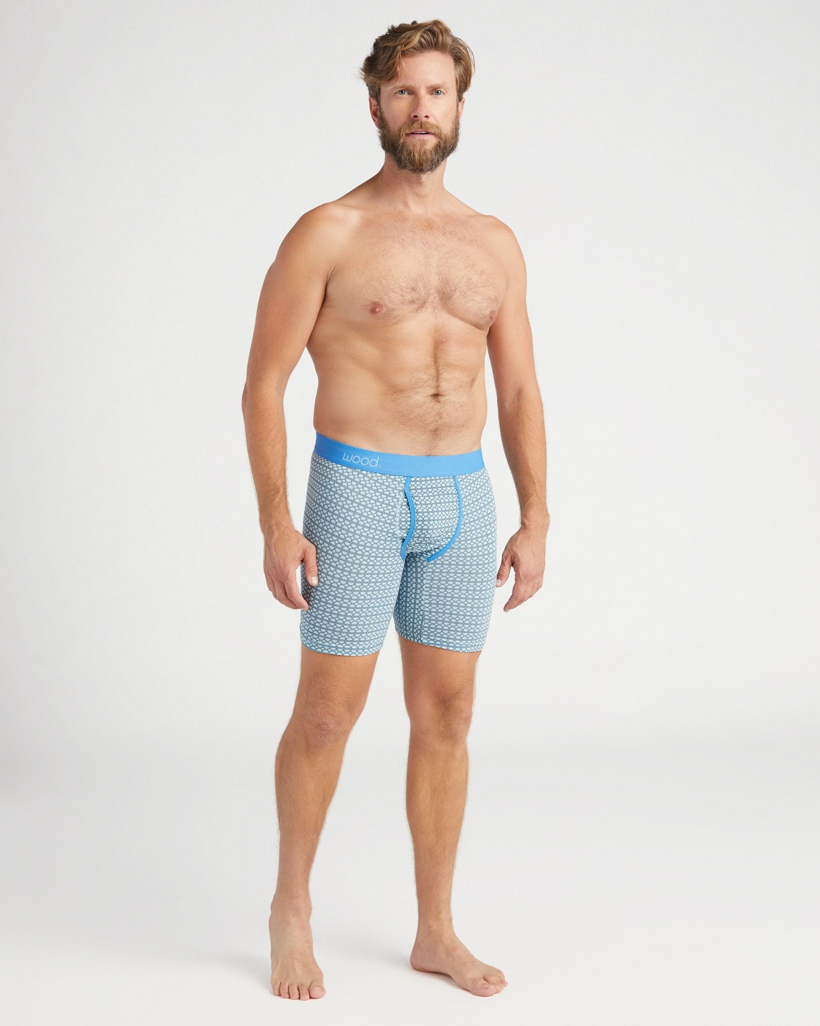 Steel Blue Rings $|& Wood Underwear Biker Brief - SOF Full Front
