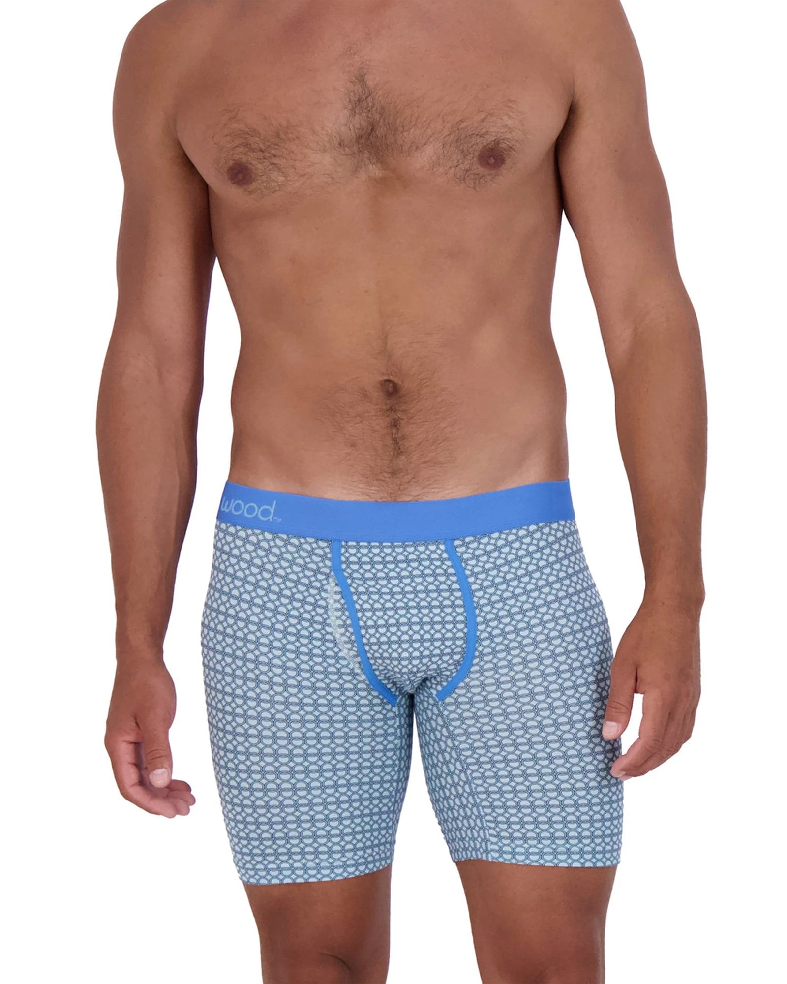 Steel Blue Rings $|& Wood Underwear Biker Brief - VOF Front