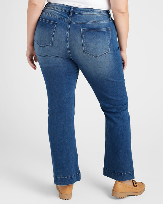 Dark Wash $|& Vigoss Jagger Bootcut Jeans with Trouser Hem - SOF Back