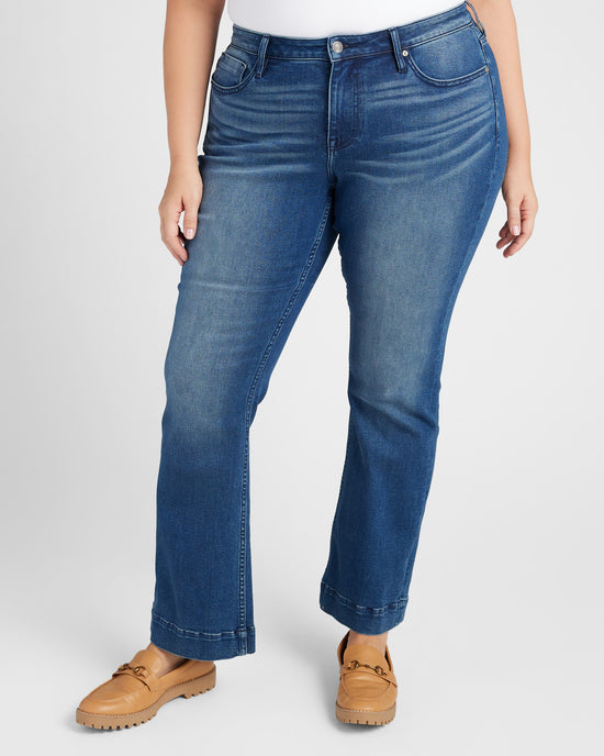 Dark Wash $|& Vigoss Jagger Bootcut Jeans with Trouser Hem - SOF Front