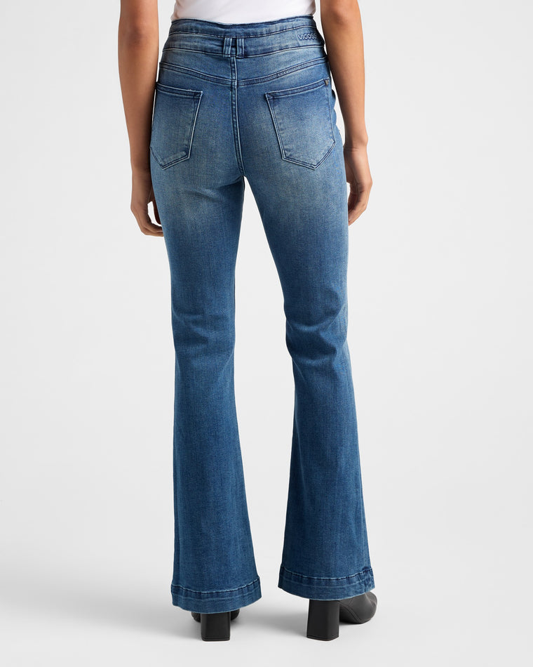 Dark Wash $|& Vigoss Ace Flare with Angled Pockets - SOF Back