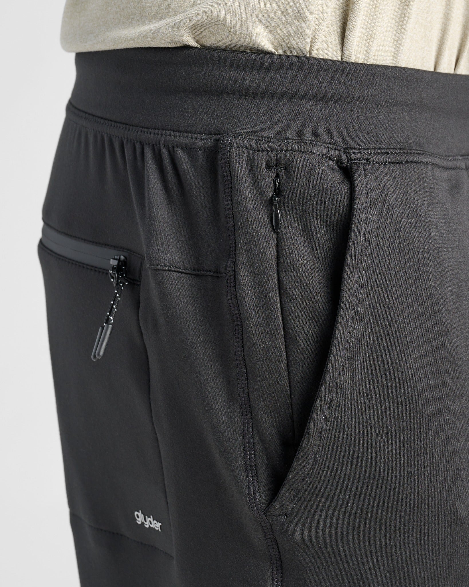 Black $|& Glyder Medalist Jogger - SOF Detail