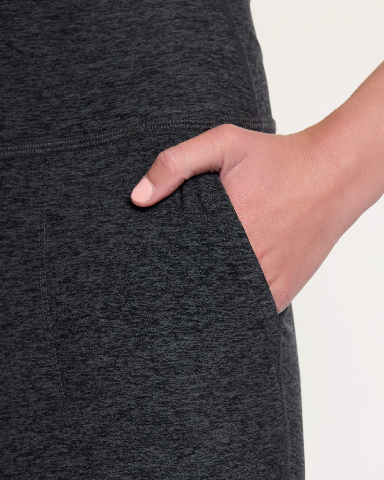 Heather Charcoal $|& Interval FlowHeather Sculpt Motion Jogger - SOF Full Front