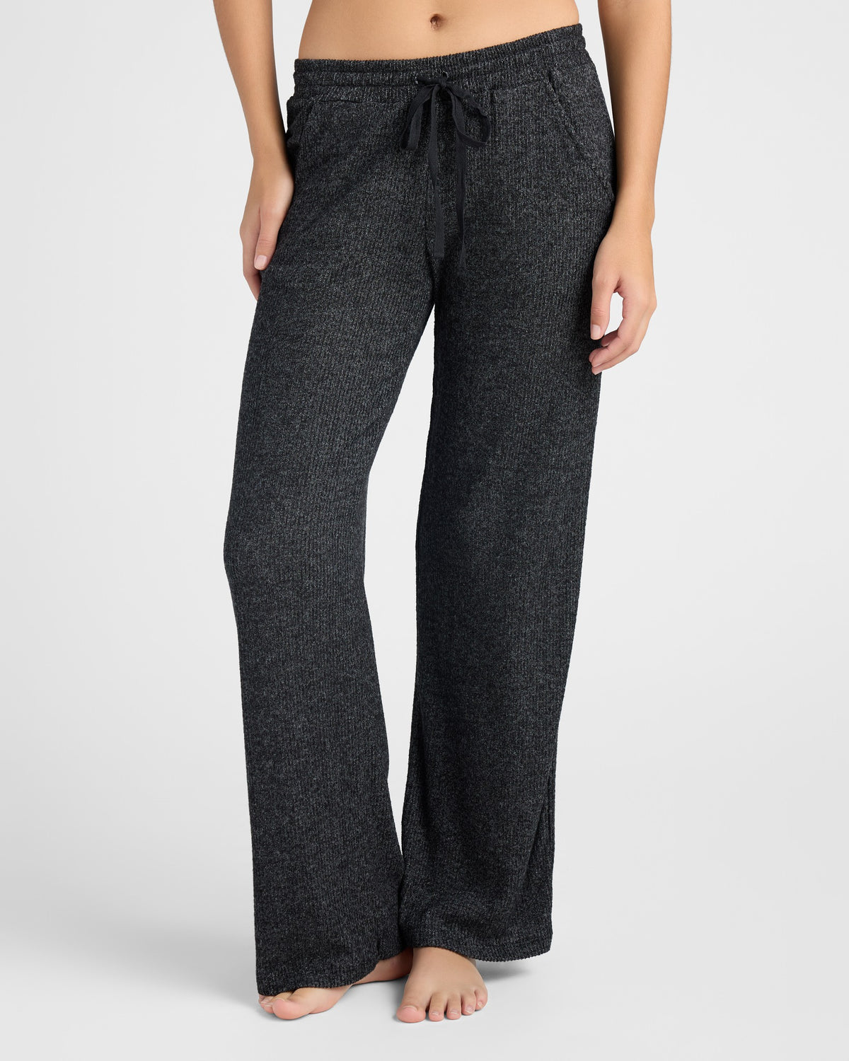 Black Onyx $|& Astrologie Greer Wide Leg Ribbed Bottom - SOF Front