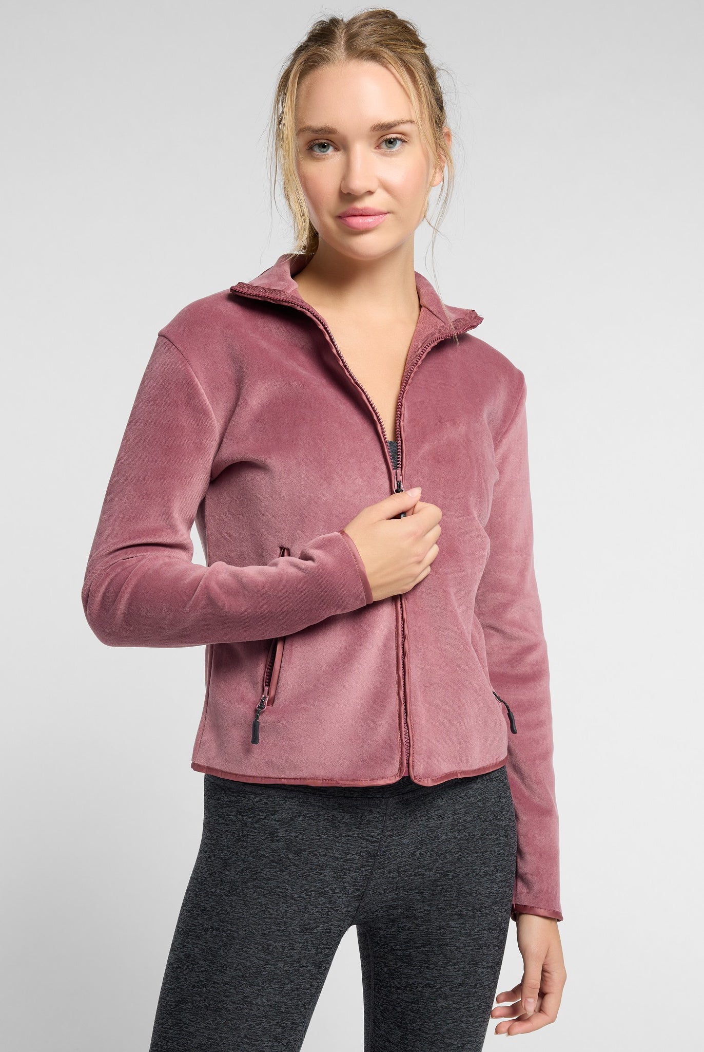 Rose Brown $|& Interval Freestyle Fleece Jacket - SOF Front