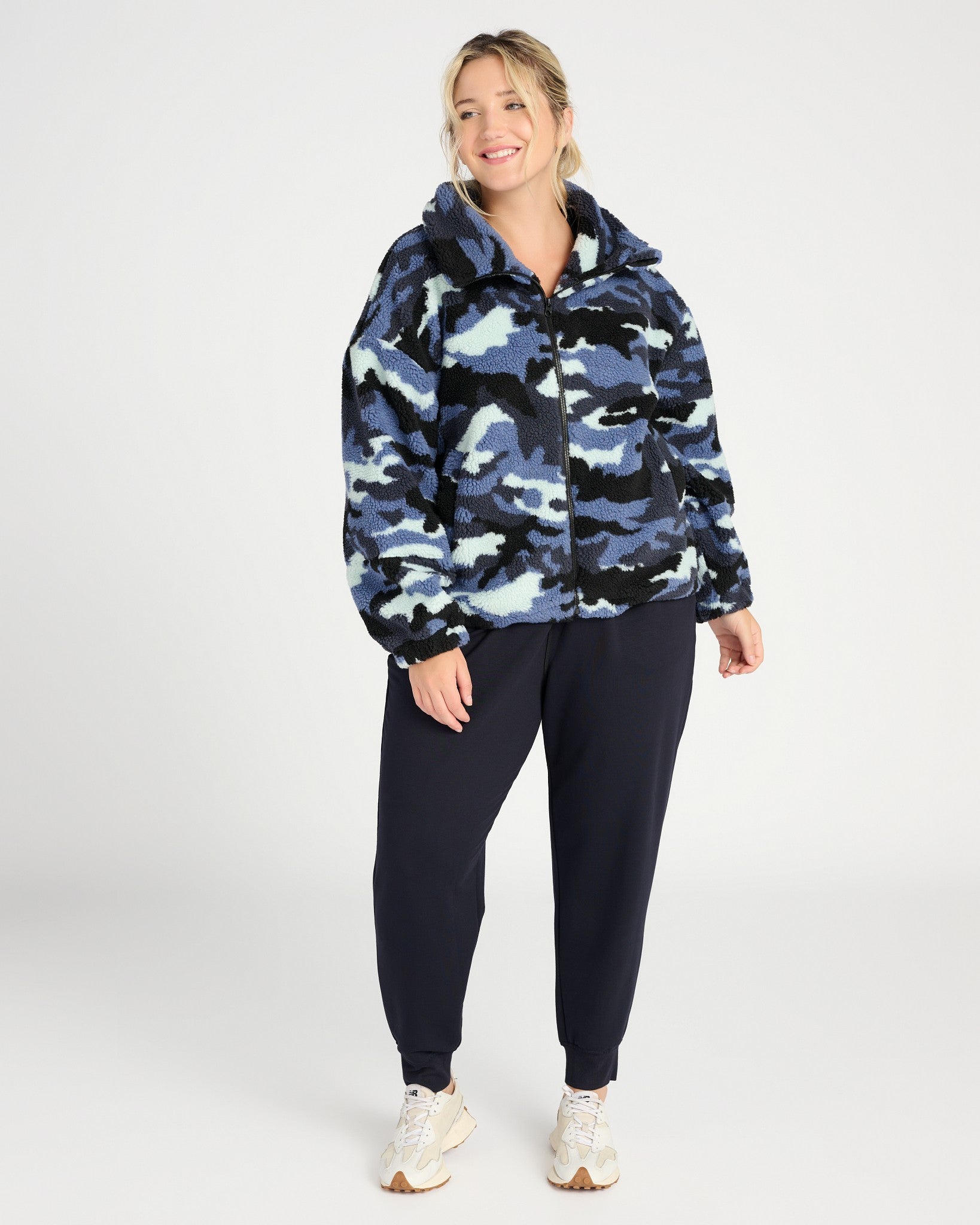 Blue Camo $|& Interval Aspen Zip Front Camo Jacket - SOF Full Front