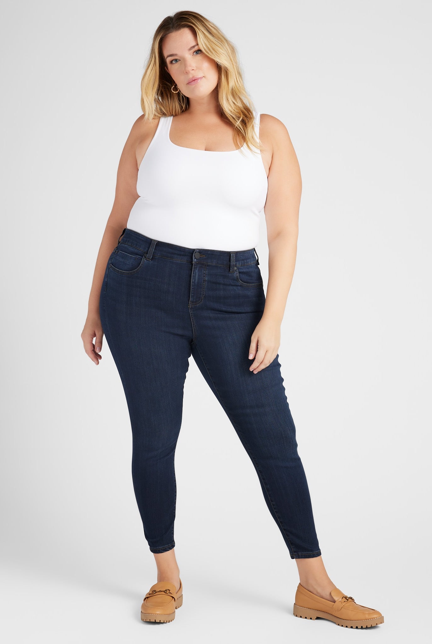 Dunmore Dark $|& Liverpool Abby High Rise Ankle Skinny - SOF Full Front