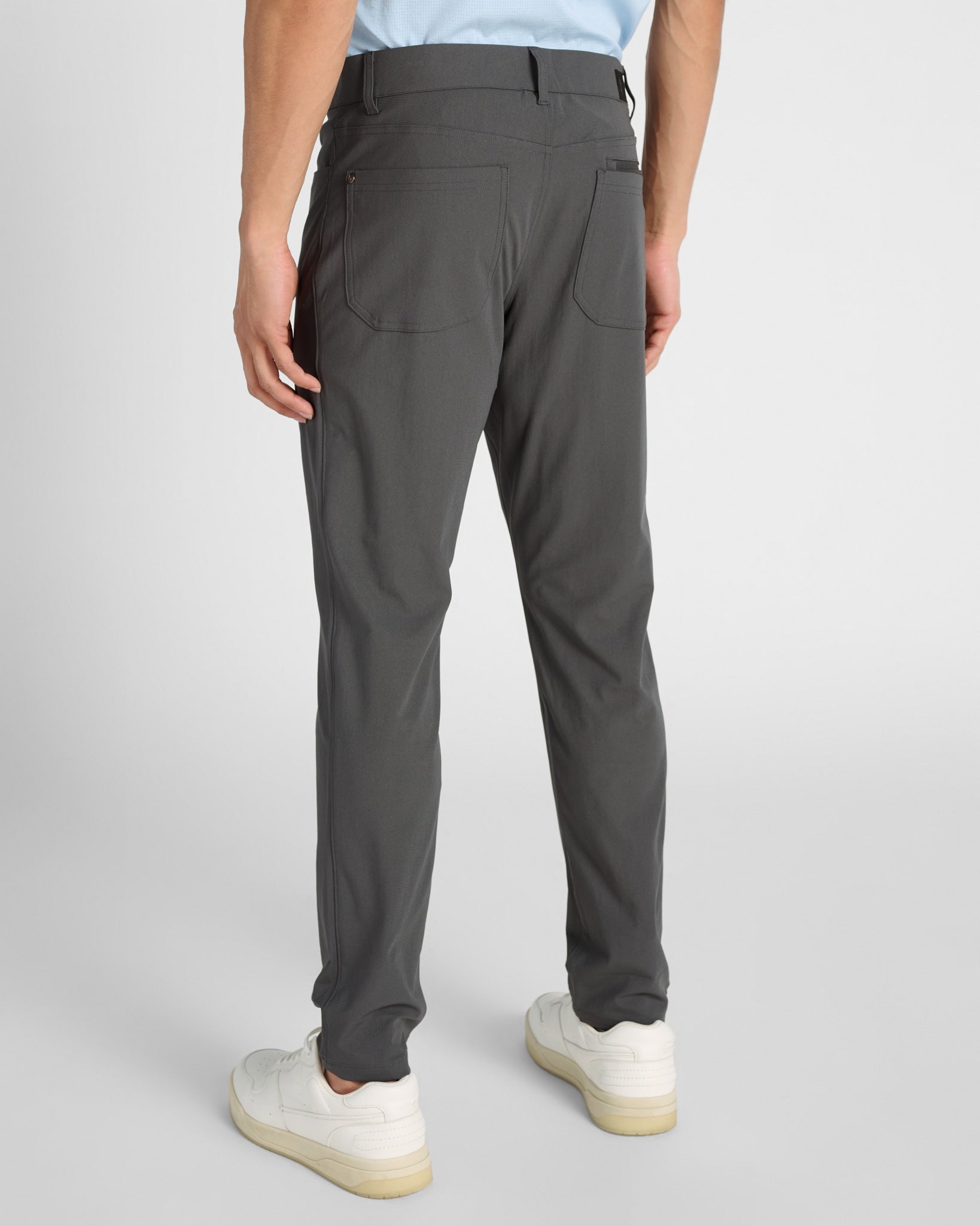 Black/Charcoal $|& Skechers GoWalk Premium 5 Pocket Pant - SOF Back