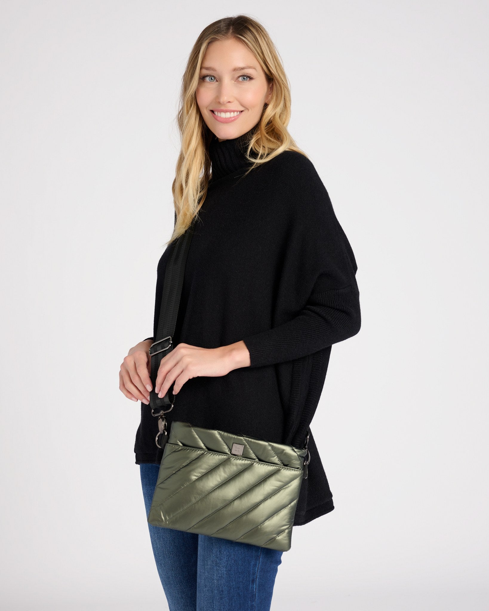 Pearl Olive $|& Think Royln Diagonal Bum Bag 2.0 - SOF Front