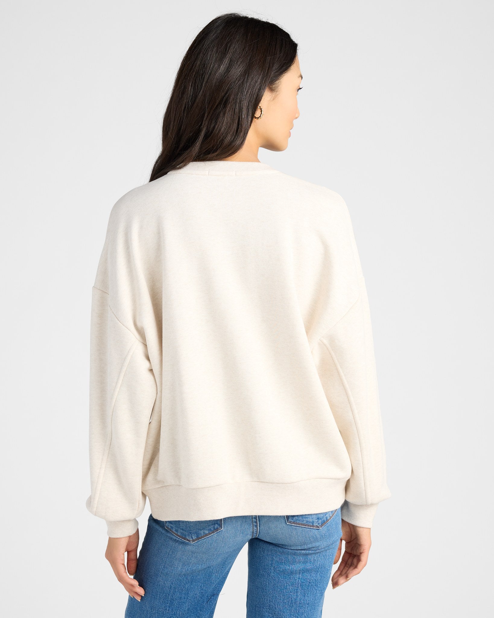 Light Oatmeal $|& Z Supply Festive Sweatshirt - SOF Back