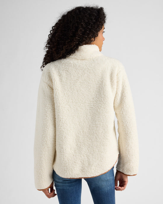 Ivory/Camel $|& SEAS Big Bear Quarter Zip - SOF Back