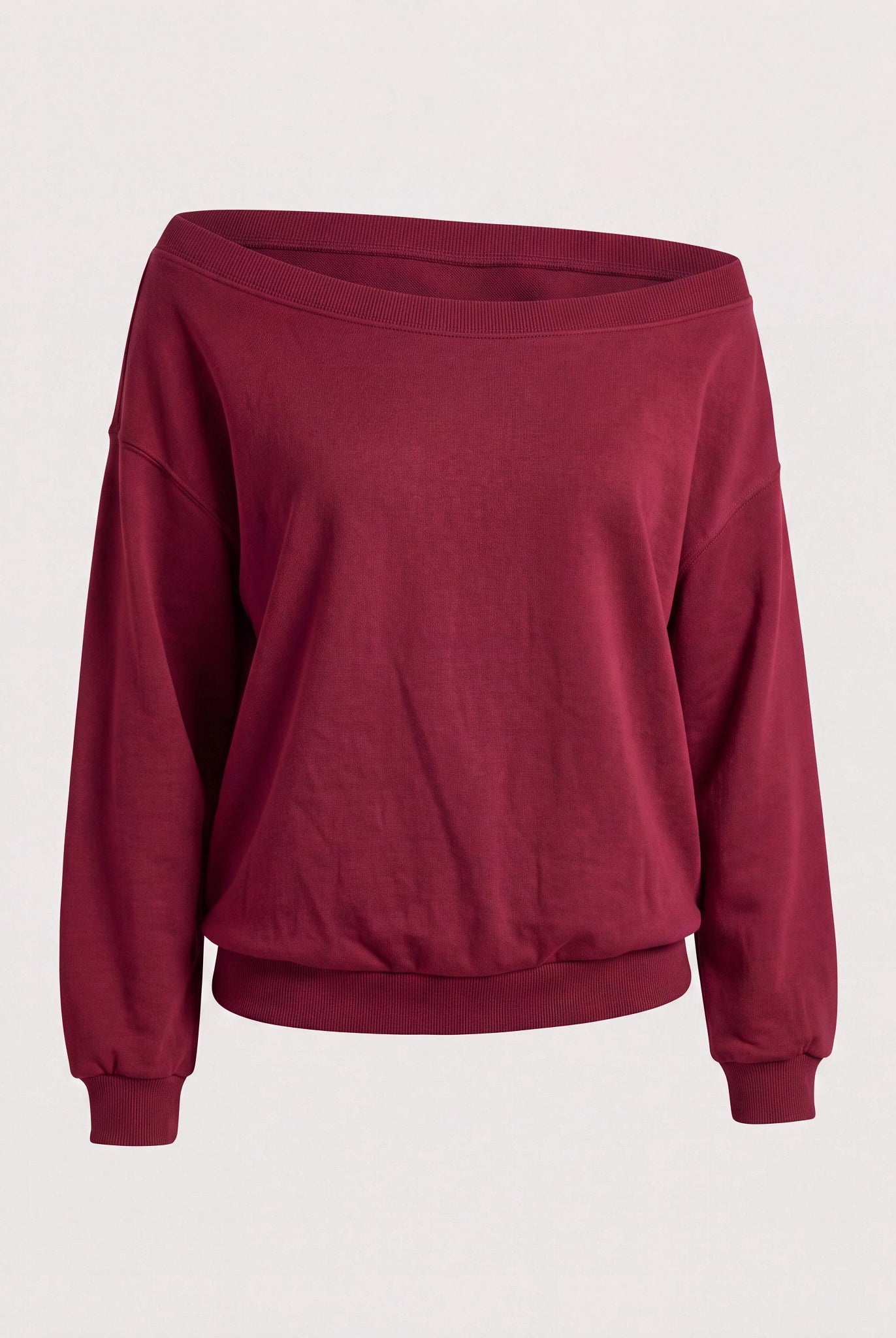 Cabernet $|& SEAS Brooksville One Shoulder Sweatshirt