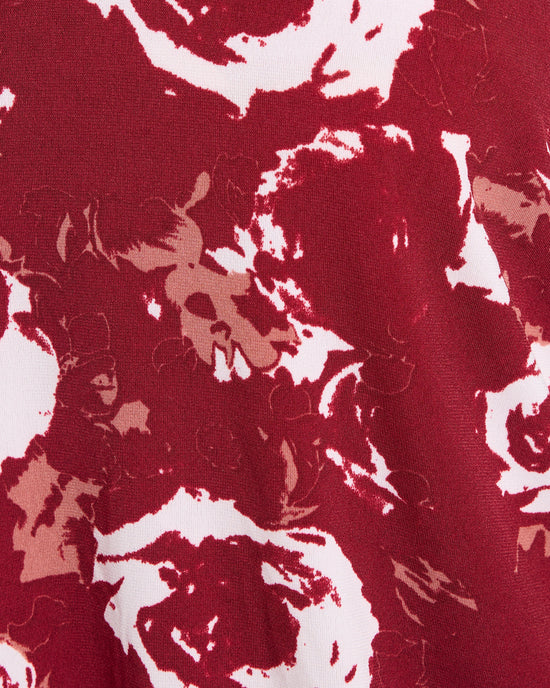 Wine $|& West Kei Sleeveless V-Neck Woven Floral Cami Top - SOF Detail