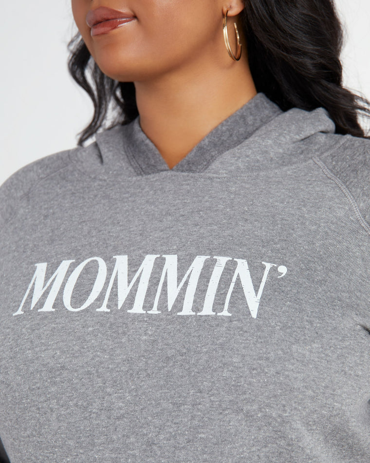 Heather Grey $|& SEAS Mommin' Graphic Hoodie - SOF Detail