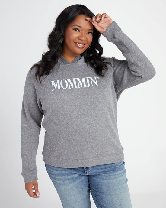 Heather Grey $|& SEAS Mommin' Graphic Hoodie - SOF Front