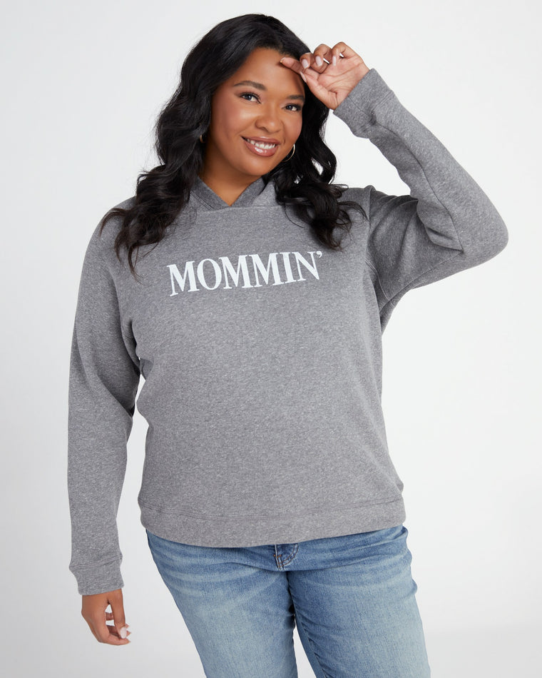 Heather Grey $|& SEAS Mommin' Graphic Hoodie - SOF Front