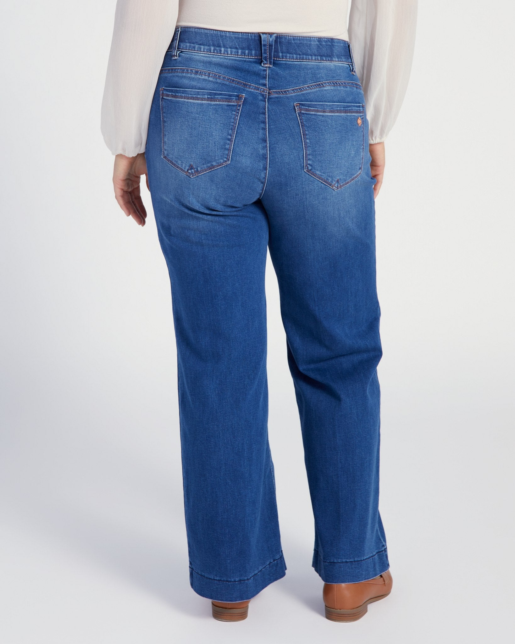 Blue $|& Democracy AbSolution High Rise Wide Leg Jeans - SOF Back