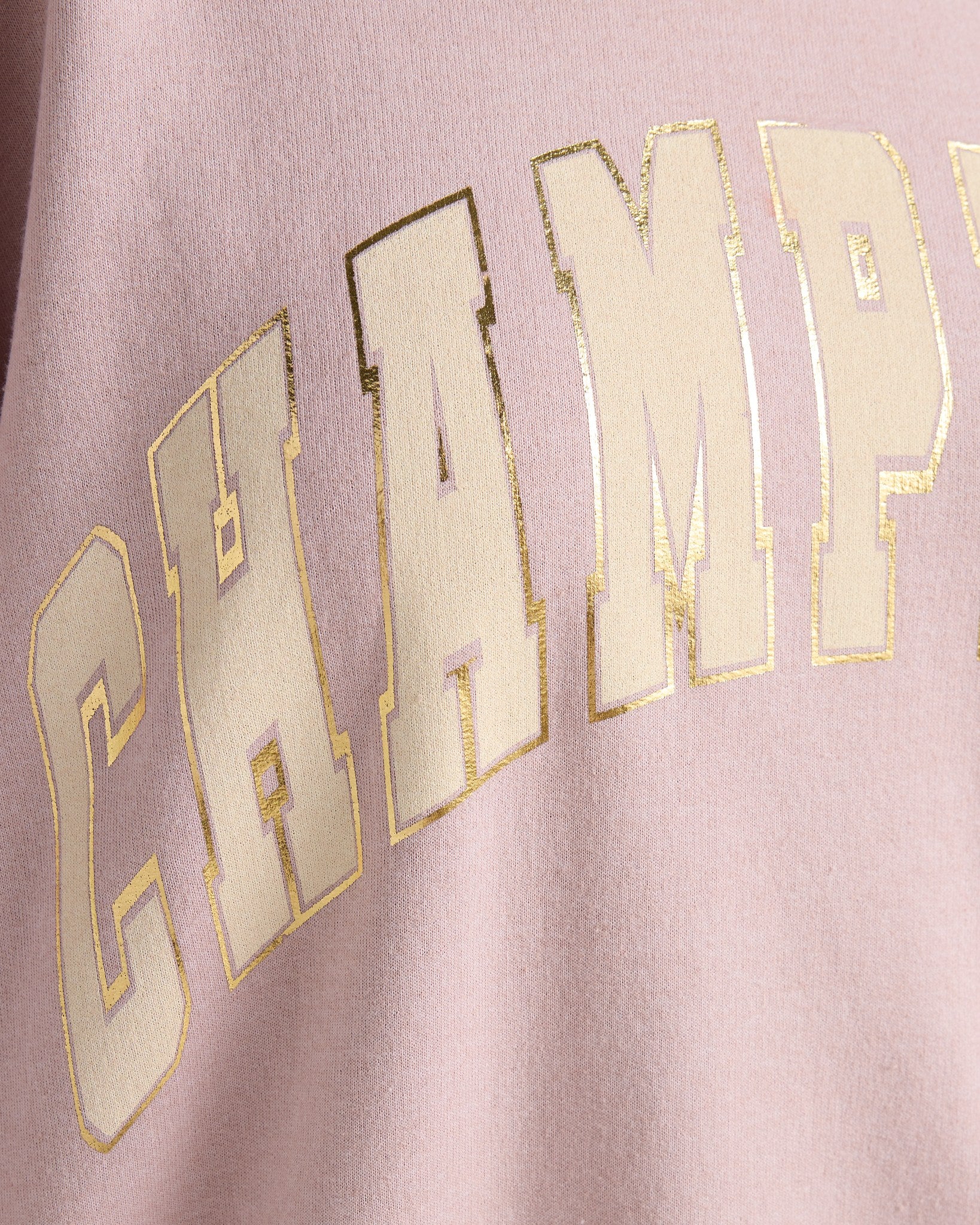 Shadow Pink $|& Project Social T Champagne Sweatshirt - SOF Detail