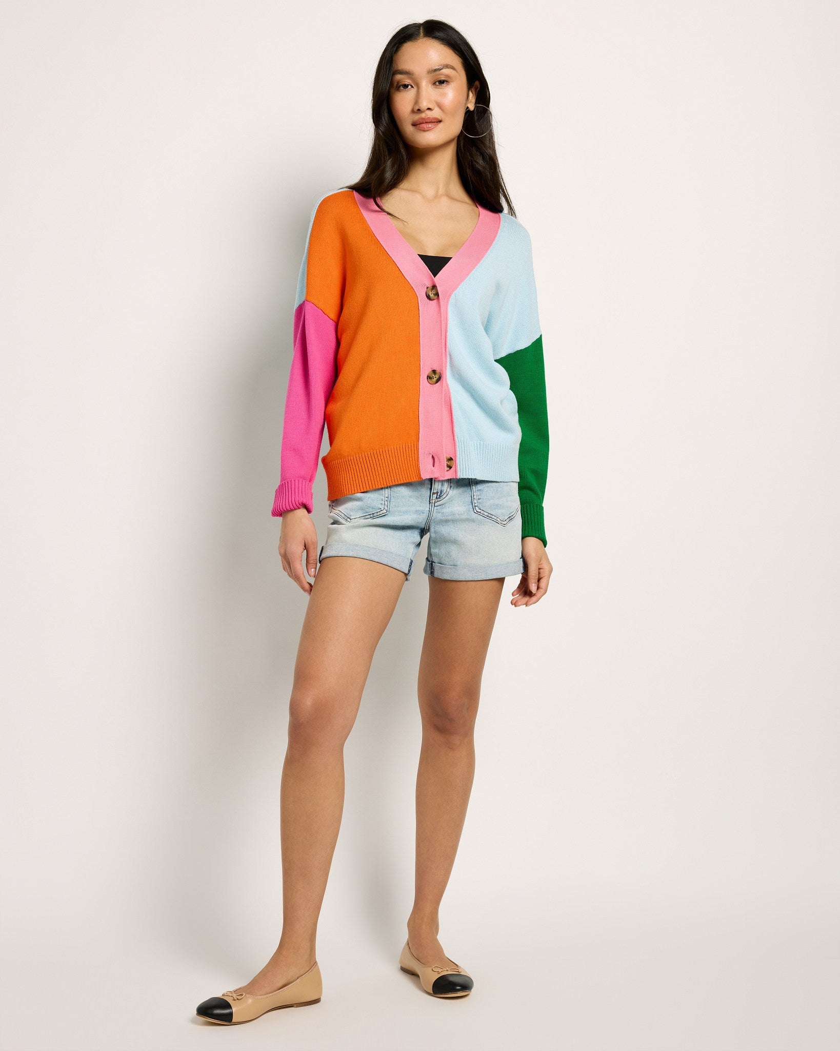 Multi $|& Vigoss Colorblock Cardigan - UGC On Fig