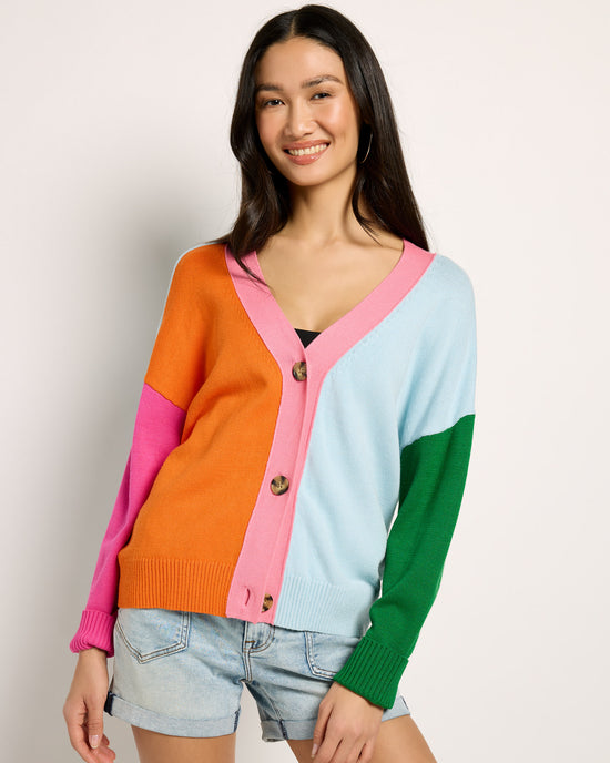 Multi $|& Vigoss Colorblock Cardigan - SOF Front