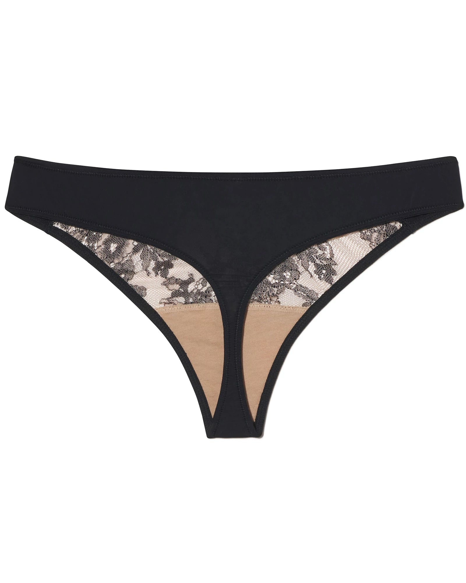 Black/Nylon $|& Skarlett Blue Entice Thong - VOF Back