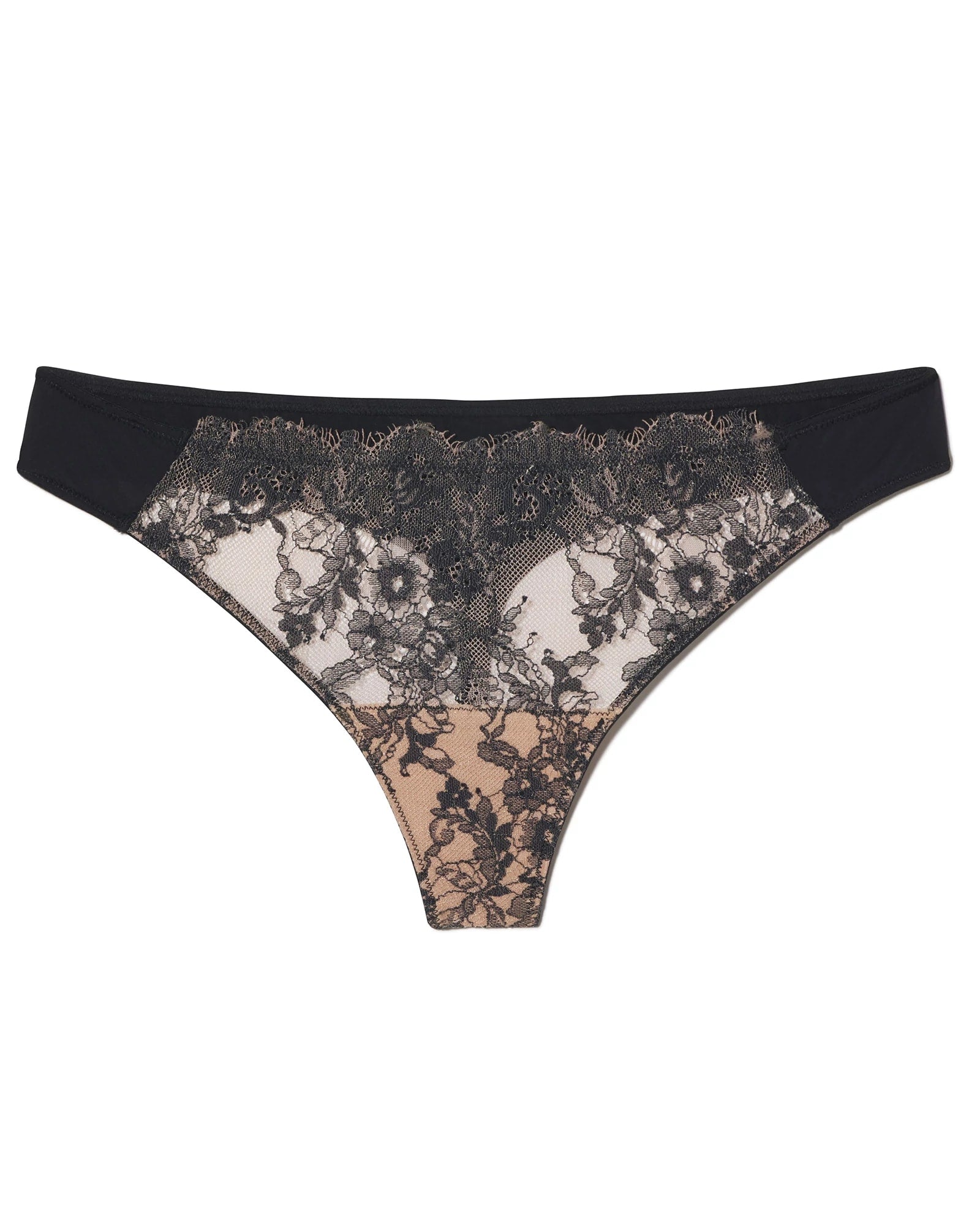 Black/Nylon $|& Skarlett Blue Entice Thong - VOF Front