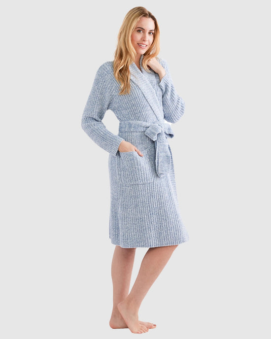 Heather Spring Lake $|& Softies Marshmallow Ribbed Robe - VOF Side
