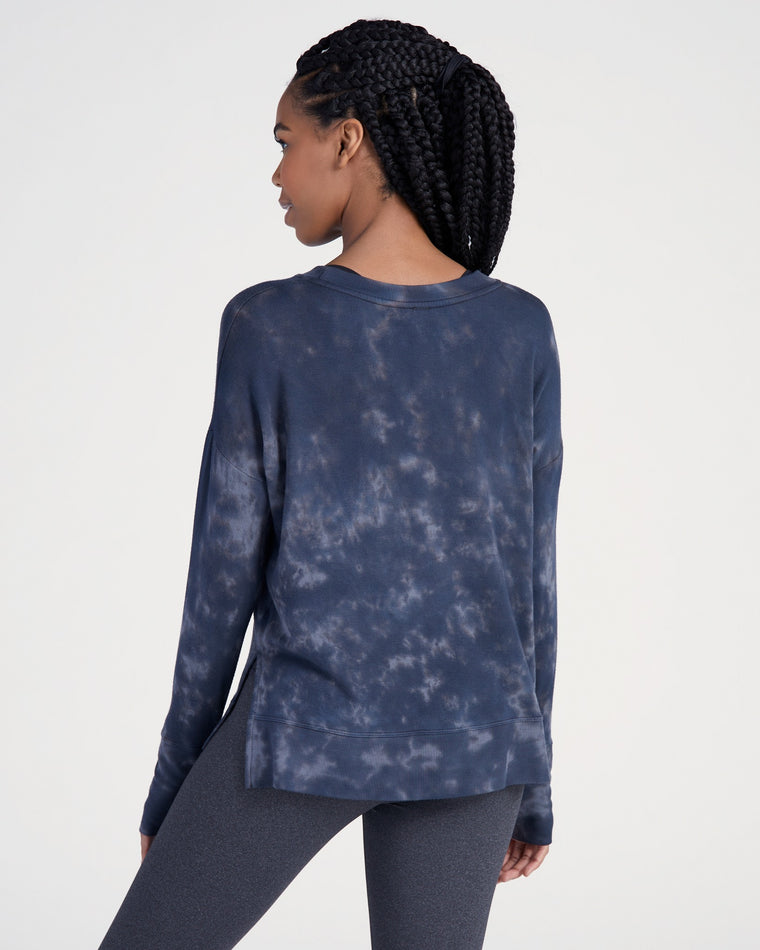 Tonal Black $|& Interval Flex Tie-Dye Pullover - SOF Back