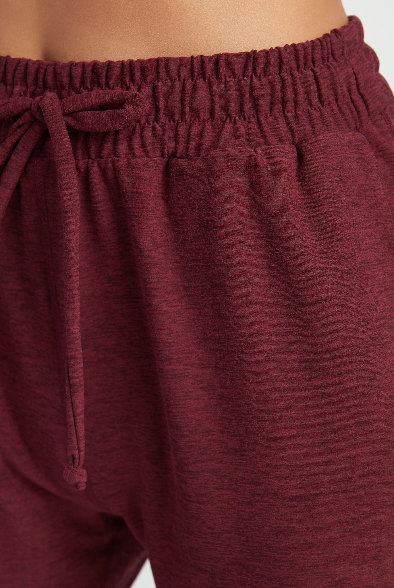 Red Wine $|& Interval FlowHeather Sculpt Highland Jogger - SOF Detail