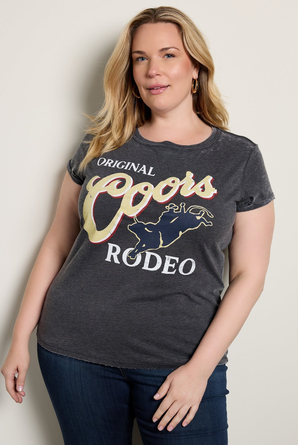 Black $|& Recycled Karma Original Coors Rodeo Graphic Tee - SOF Front