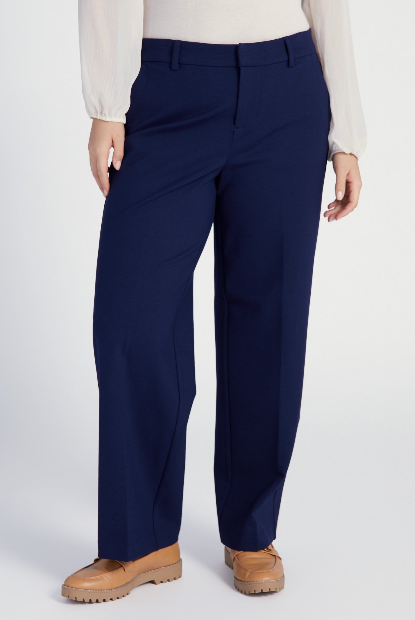 Cadet Blue $|& Liverpool Kelsey Wide Leg Trouser - SOF Front