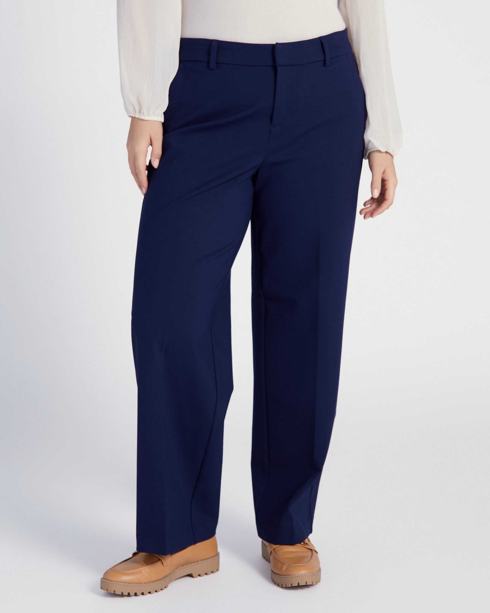 Cadet Blue $|& Liverpool Kelsey Wide Leg Trouser - SOF Front