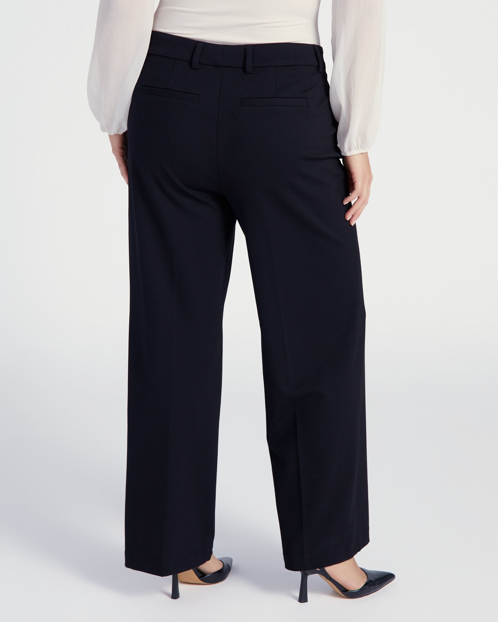 Black $|& Liverpool Kelsey Wide Leg Trouser - SOF Back