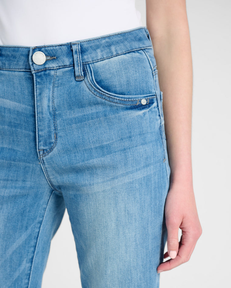 Mid Blue $|& Democracy Absolution Slim Straight Jeans - SOF Detail