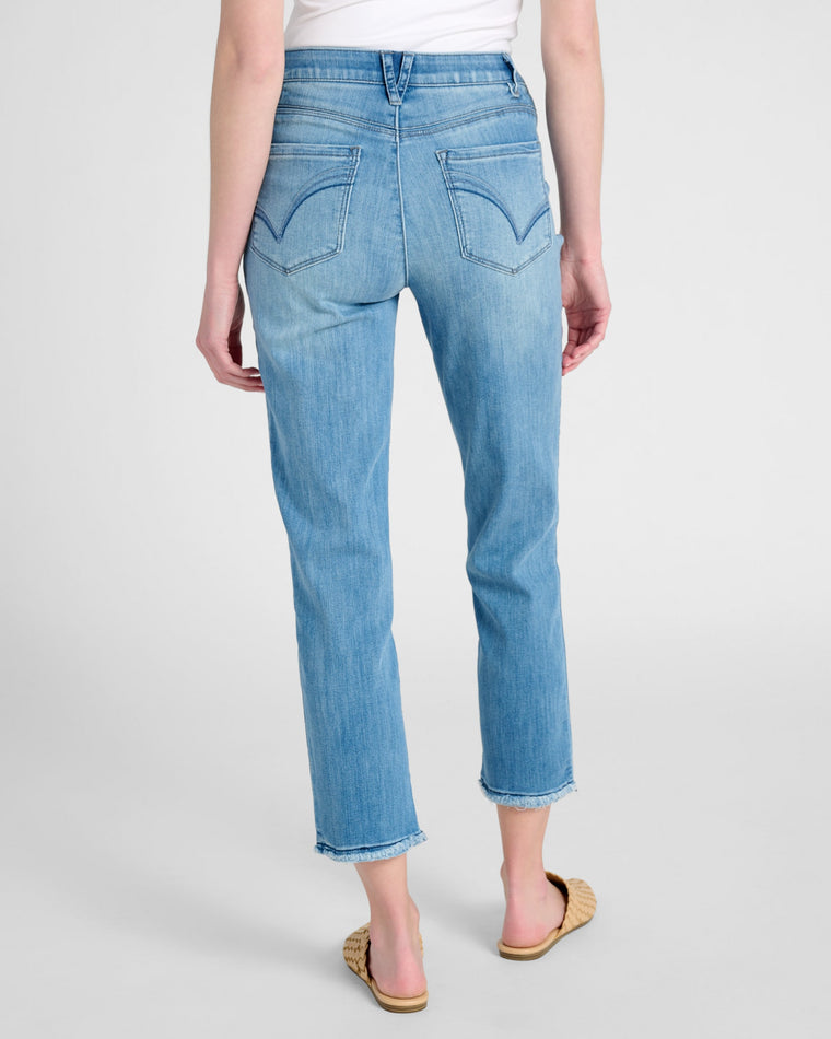 Mid Blue $|& Democracy Absolution Slim Straight Jeans - SOF Back