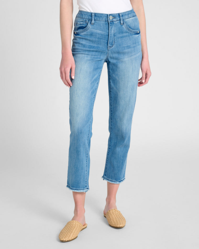 Mid Blue $|& Democracy Absolution Slim Straight Jeans - SOF Front