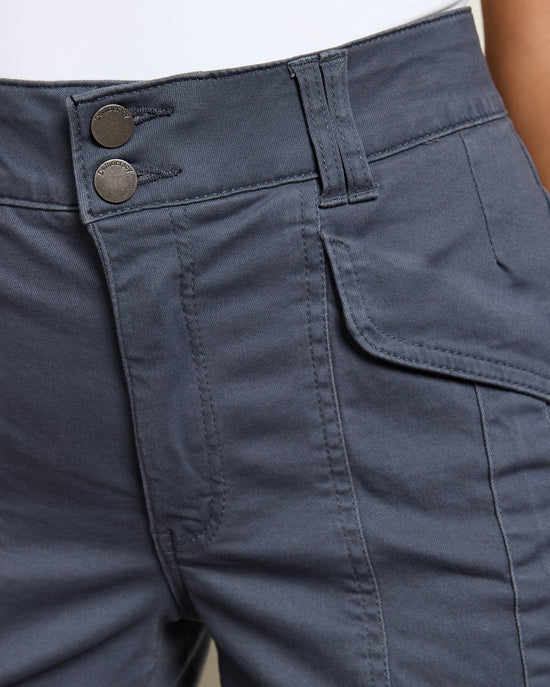 Shadow Grey $|& Democracy High Rise Double Button Utility Short - SOF Full Front